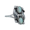Sterling Silver Leaf Navajo Opal Ring Size 6-1/2 AX126966